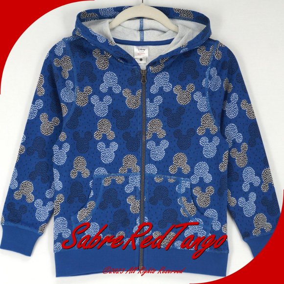 NWT Hanna Andersson Disney Vacation Zip Up Hoodie Mickey Mouse Blue 150 12 - Picture 1 of 5